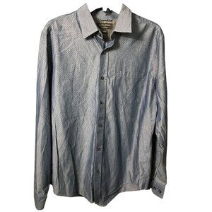 Banana Republic‎ Mens  Slate blue Button down Long Sleeve print